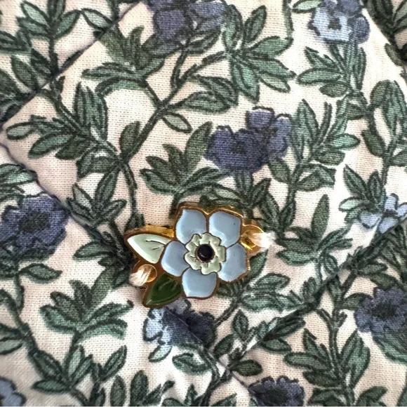 Sergent Major Girls Size 5/6 Quilted Ditsy Floral Barn Jacket Snaps Spring Coat - Picture 8 of 14